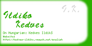ildiko kedves business card