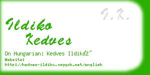 ildiko kedves business card